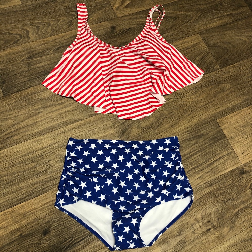 High waisted bikini set